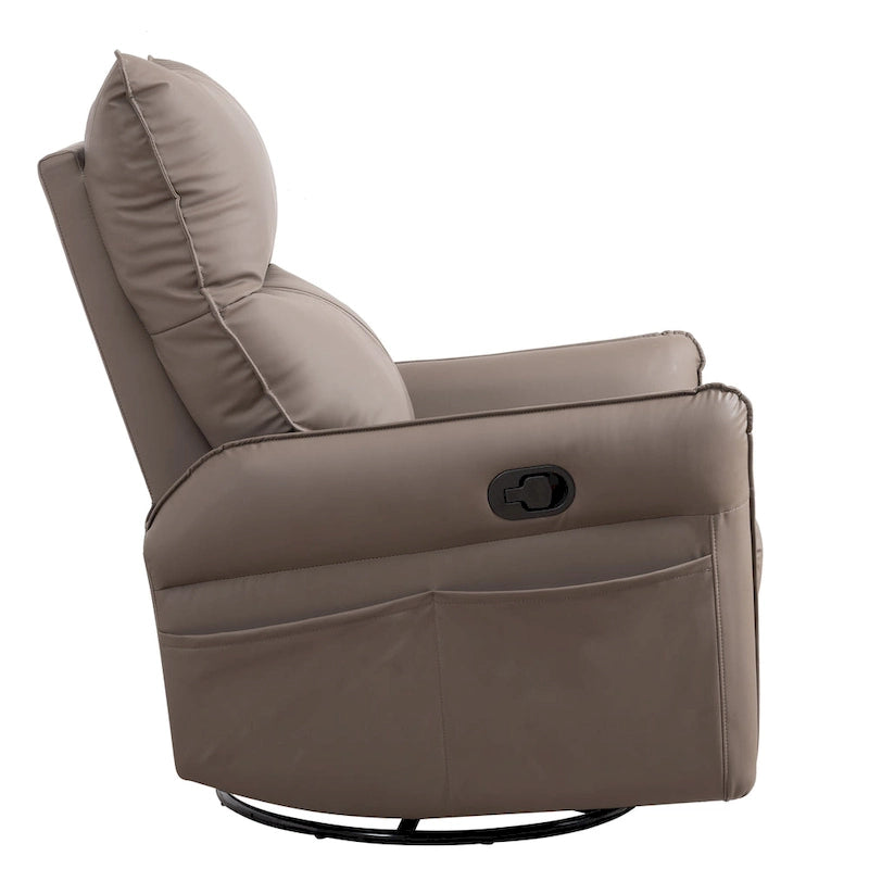 Poltrona reclinabile girevole moderna piccola con sedile imbottito extra