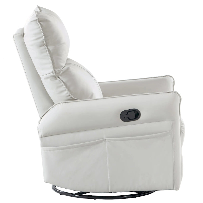 Poltrona reclinabile girevole moderna piccola con sedile imbottito extra
