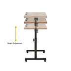 Tavolo vassoio regolabile in altezza con ruote - 23,6P x 15,9L x 35A