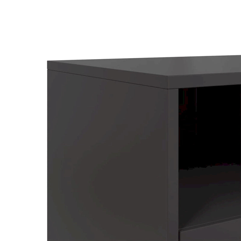 vidaXL Mobile TV Centro Intrattenimento Unità Multimediale Mobili Soggiorno Acciaio - 15.4 x 39.6 x 23.8