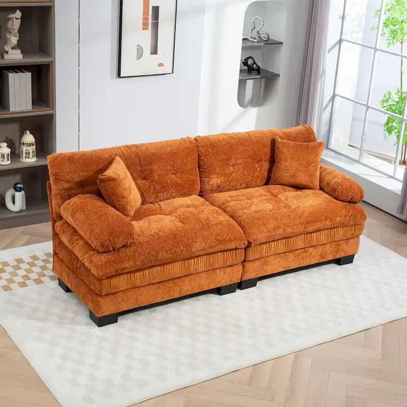 Divano a 3 posti imbottito 84 con Memory Foam e cuscini comfort