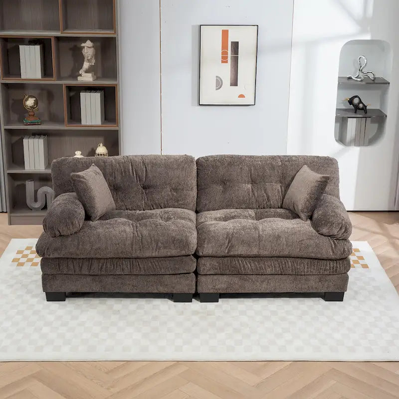 Divano a 3 posti imbottito 84 con Memory Foam e cuscini comfort