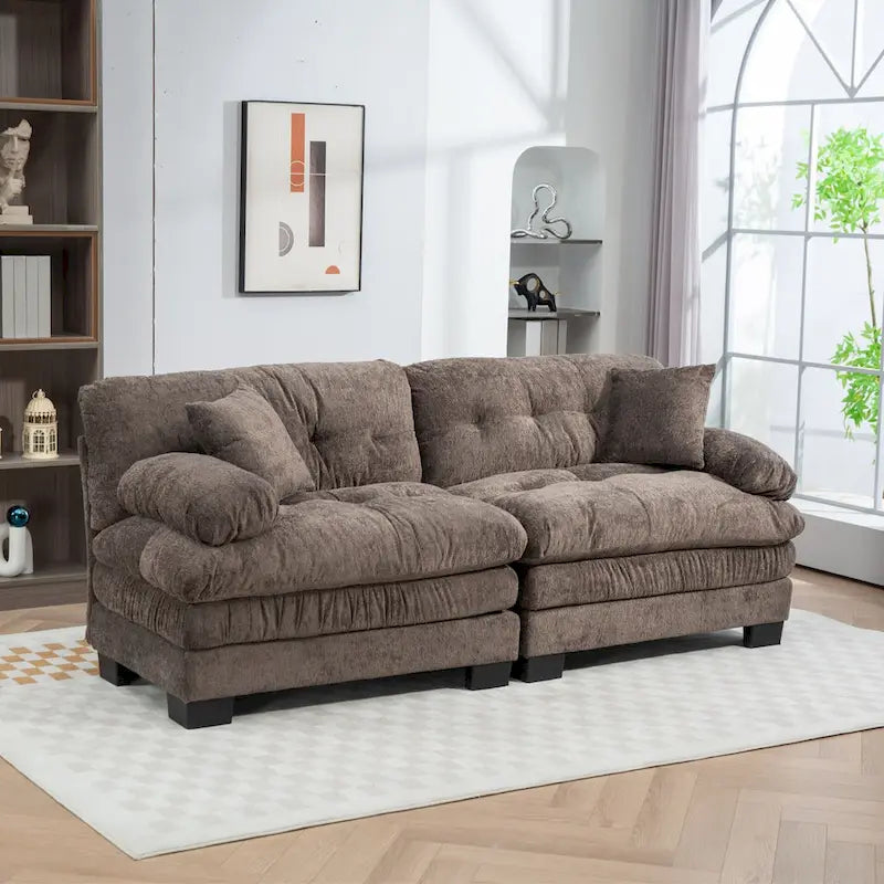 Divano a 3 posti imbottito 84 con Memory Foam e cuscini comfort