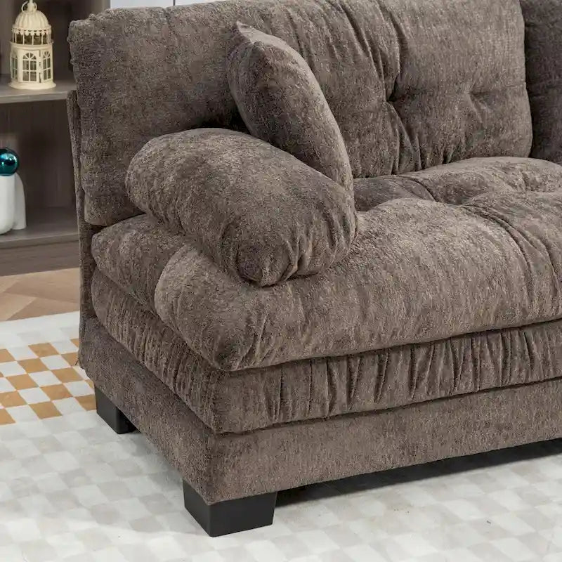 Divano a 3 posti imbottito 84 con Memory Foam e cuscini comfort