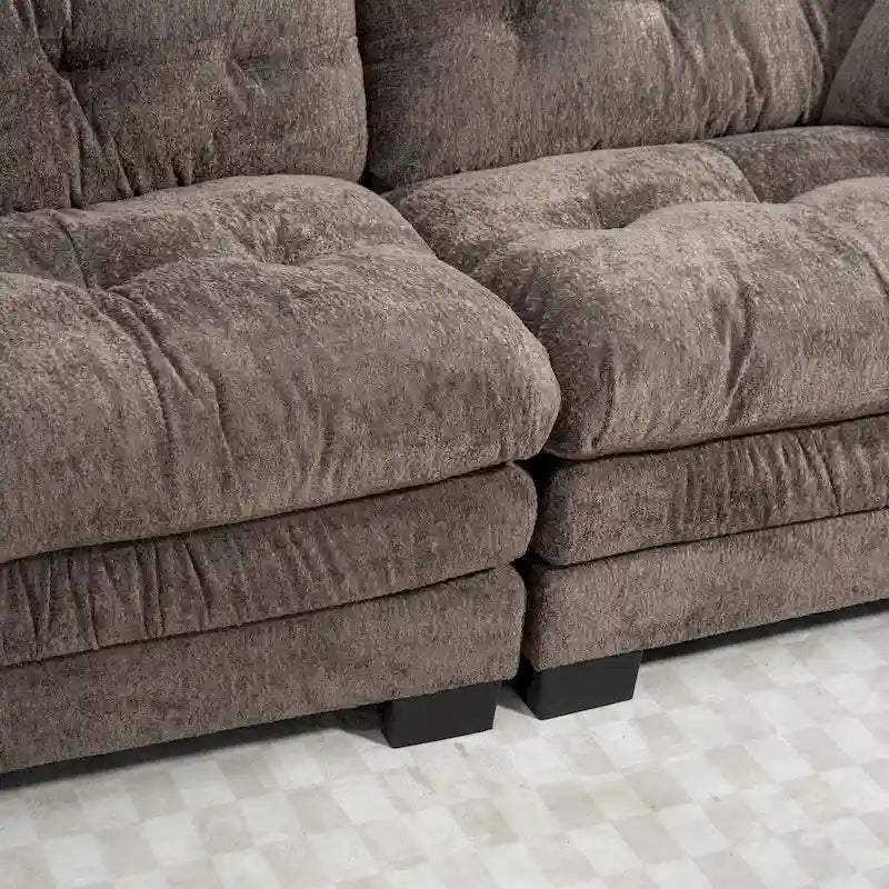 Divano a 3 posti imbottito 84 con Memory Foam e cuscini comfort