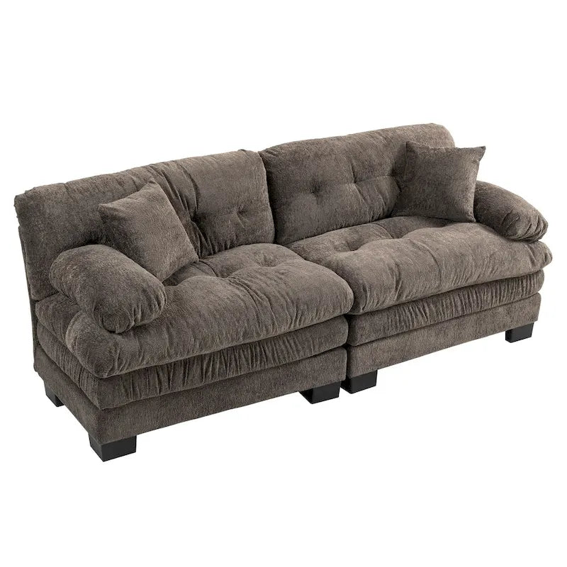 Divano a 3 posti imbottito 84 con Memory Foam e cuscini comfort
