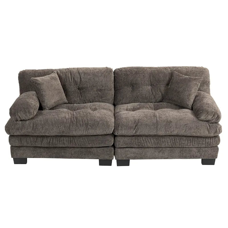Divano a 3 posti imbottito 84 con Memory Foam e cuscini comfort