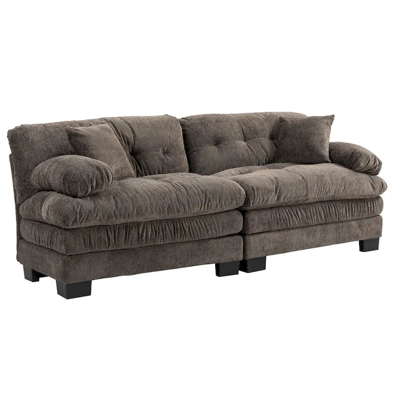 Divano a 3 posti imbottito 84 con Memory Foam e cuscini comfort