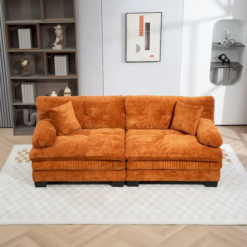 Divano a 3 posti imbottito 84 con Memory Foam e cuscini comfort