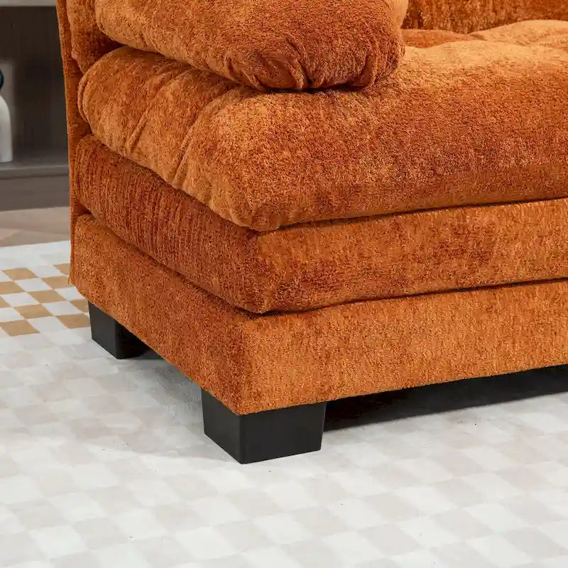 Divano a 3 posti imbottito 84 con Memory Foam e cuscini comfort