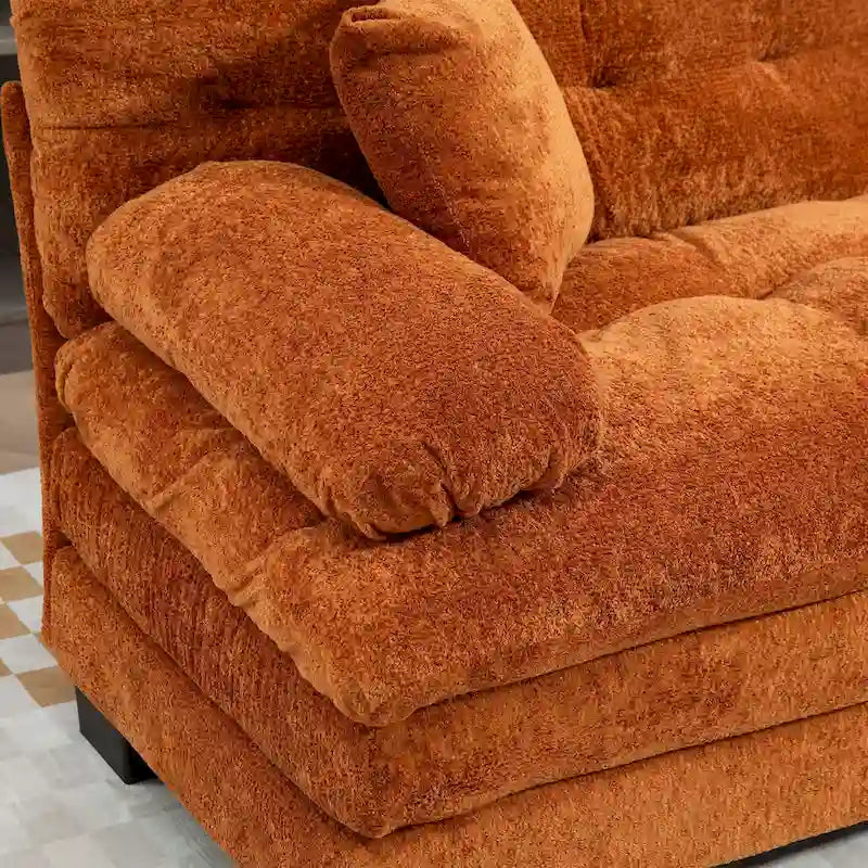 Divano a 3 posti imbottito 84 con Memory Foam e cuscini comfort