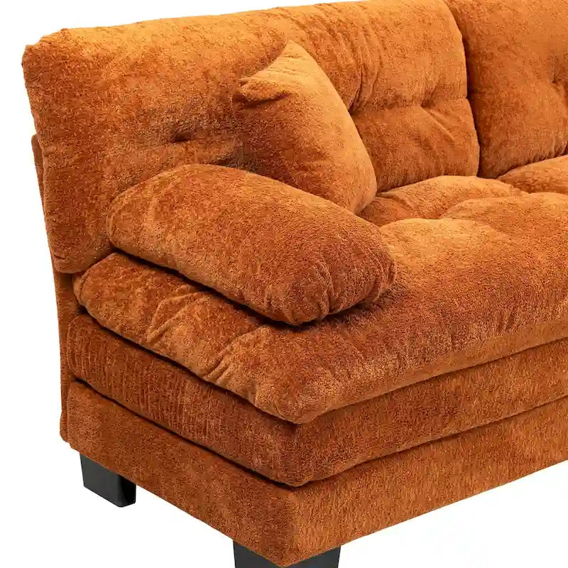 Divano a 3 posti imbottito 84 con Memory Foam e cuscini comfort