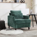 Poltrona Emerald Modern 29.53 rivestita in ciniglia con struttura in legno massello e cuscini