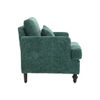 Poltrona Emerald Modern 29.53 rivestita in ciniglia con struttura in legno massello e cuscini
