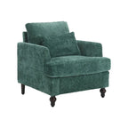 Poltrona Emerald Modern 29.53 rivestita in ciniglia con struttura in legno massello e cuscini