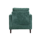 Poltrona Emerald Modern 29.53 rivestita in ciniglia con struttura in legno massello e cuscini