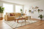 Divano a 3 posti a L giallo 87 con chaise longue reversibile e 3 cuscini, design salvaspazio per soggiorno