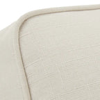 Sedia Stoddard Ivory in tessuto con borchie di