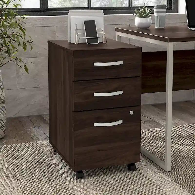 Hybrid 3 Drawer Mobile File Cabinet by