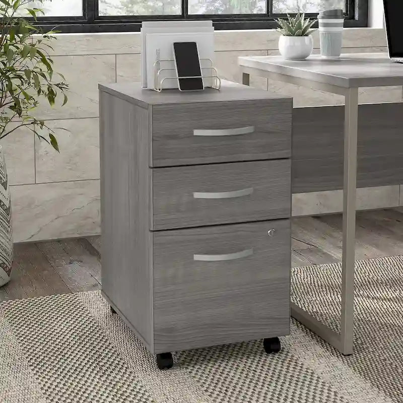 Hybrid 3 Drawer Mobile File Cabinet by