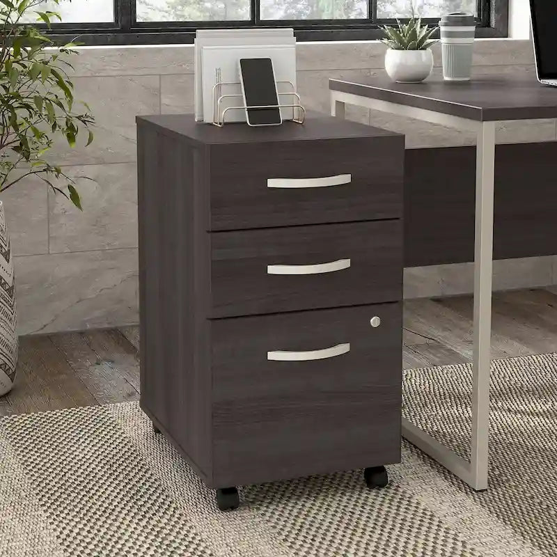 Hybrid 3 Drawer Mobile File Cabinet by