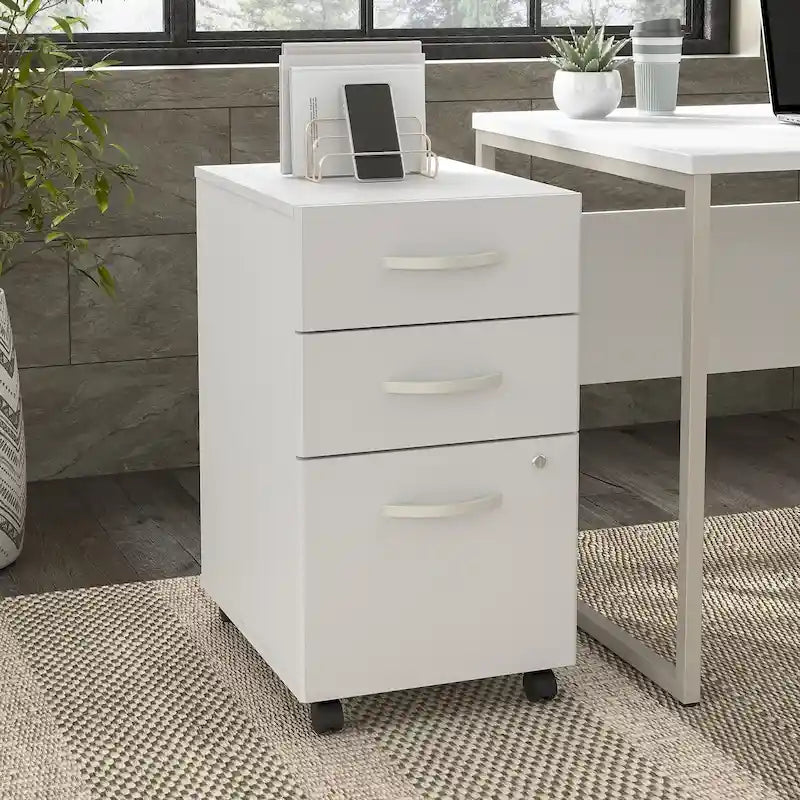 Hybrid 3 Drawer Mobile File Cabinet by