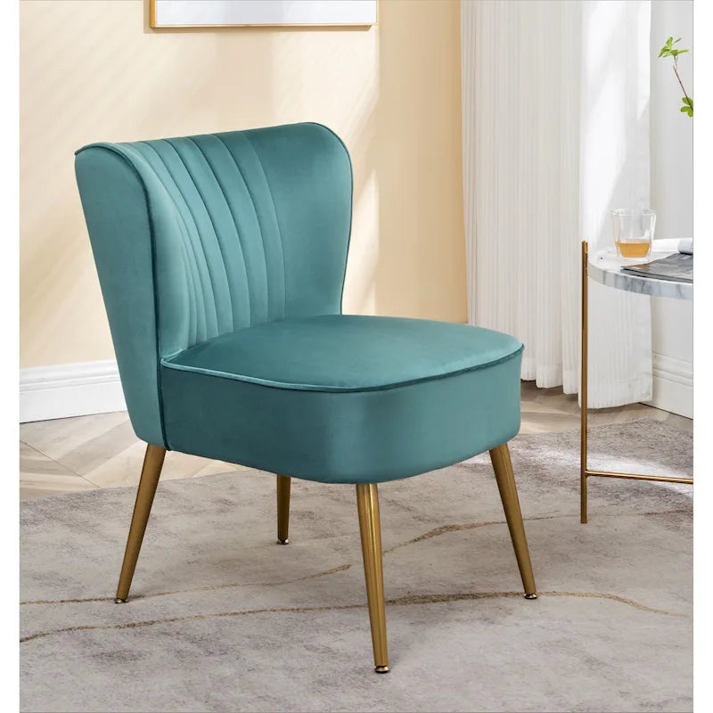Us Pride Furniture Poltrona accentata moderna di metà secolo in microfibra, larghezza 23,2, modello Sauter