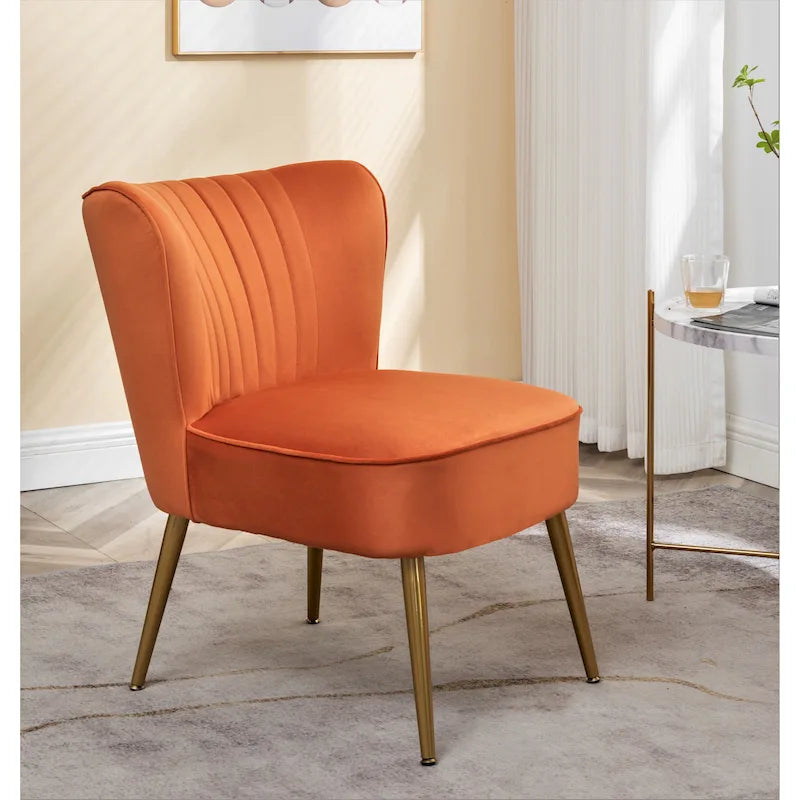 Us Pride Furniture Poltrona accentata moderna di metà secolo in microfibra, larghezza 23,2, modello Sauter