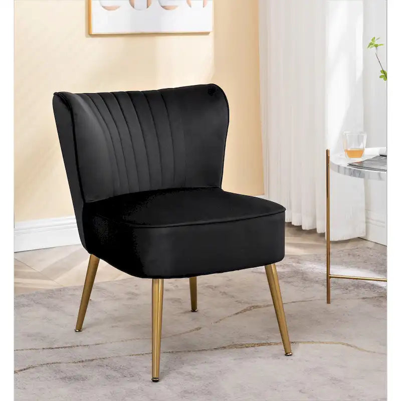 Us Pride Furniture Poltrona accentata moderna di metà secolo in microfibra, larghezza 23,2, modello Sauter