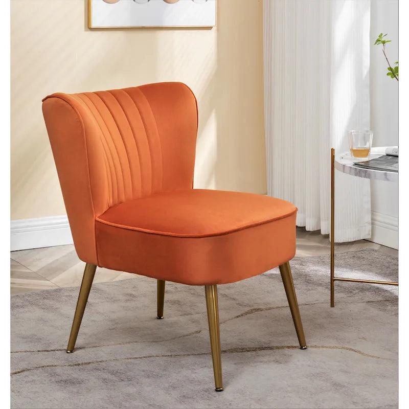 Us Pride Furniture Poltrona accentata moderna di metà secolo in microfibra, larghezza 23,2, modello Sauter