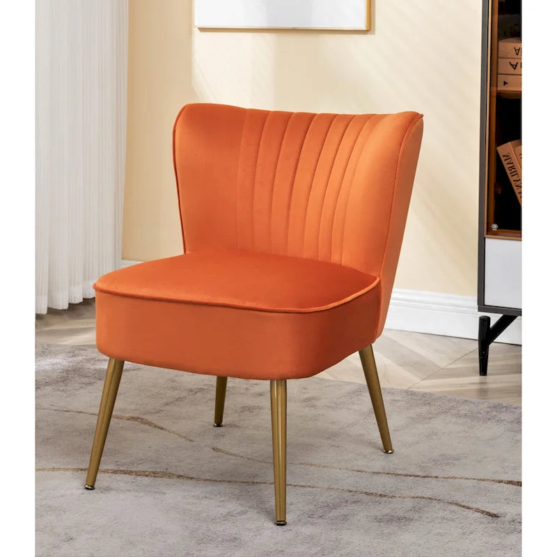 Us Pride Furniture Poltrona accentata moderna di metà secolo in microfibra, larghezza 23,2, modello Sauter