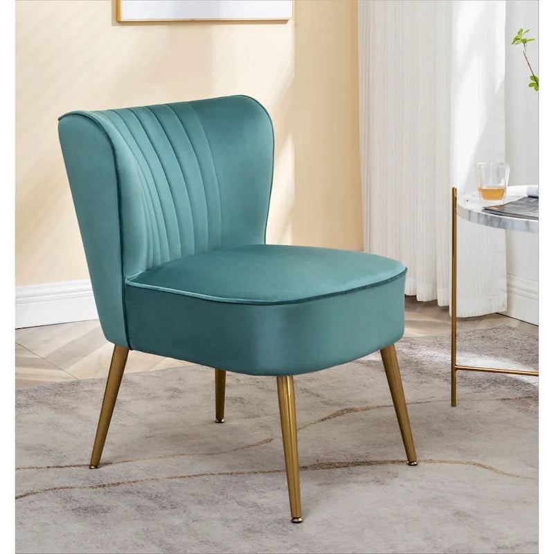 Us Pride Furniture Poltrona accentata moderna di metà secolo in microfibra, larghezza 23,2, modello Sauter