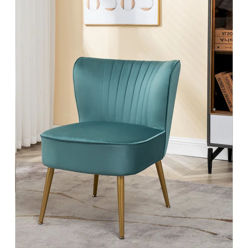 Us Pride Furniture Poltrona accentata moderna di metà secolo in microfibra, larghezza 23,2, modello Sauter
