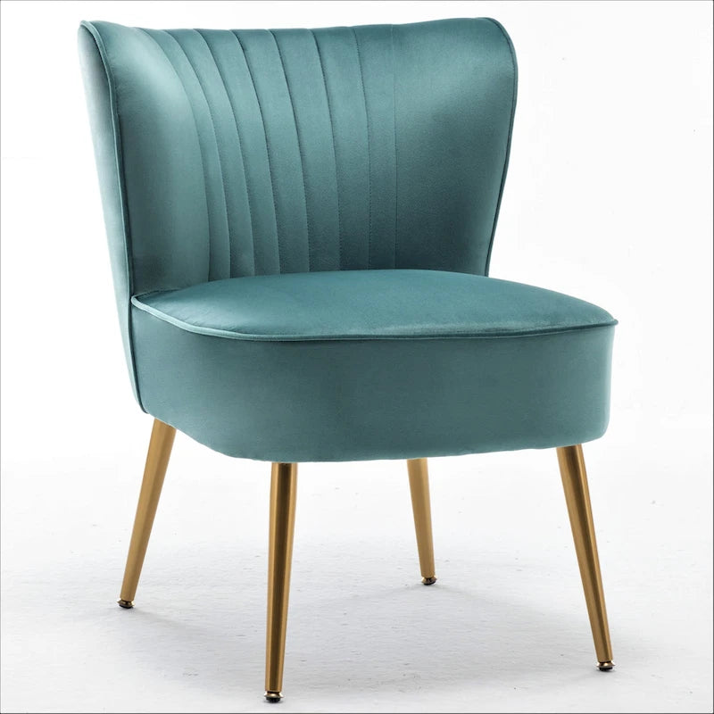 Us Pride Furniture Poltrona accentata moderna di metà secolo in microfibra, larghezza 23,2, modello Sauter