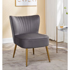 Us Pride Furniture Poltrona accentata moderna di metà secolo in microfibra, larghezza 23,2, modello Sauter