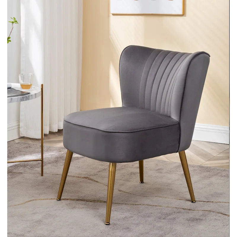 Us Pride Furniture Poltrona accentata moderna di metà secolo in microfibra, larghezza 23,2, modello Sauter