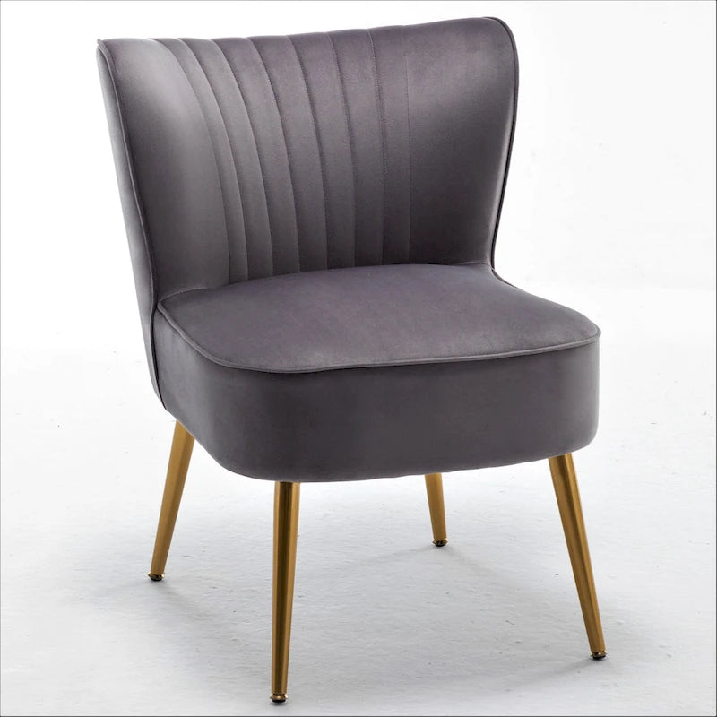 Us Pride Furniture Poltrona accentata moderna di metà secolo in microfibra, larghezza 23,2, modello Sauter