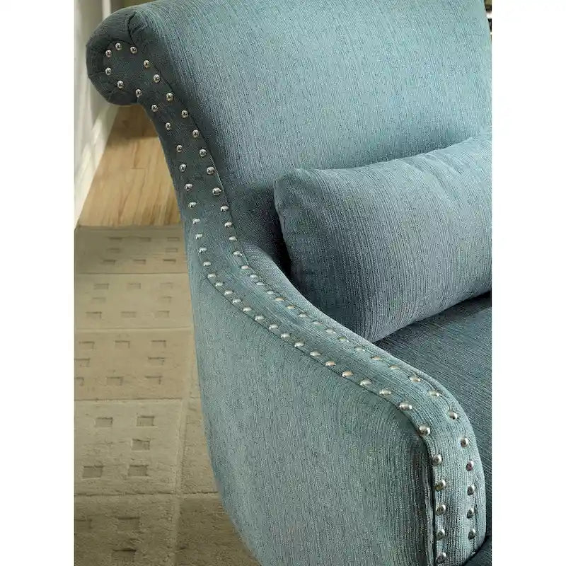 Poltrona occasionale Nyer in tessuto contemporaneo di