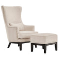 Poltrona lounge Capella Highback Wing con poggiapiedi di
