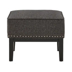 Poltrona lounge Capella Highback Wing con poggiapiedi di