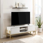 Mobile TV Middlebrook con 2 cassetti e base in metallo in stile contemporaneo