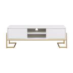 Mobile TV Middlebrook con 2 cassetti e base in metallo in stile contemporaneo