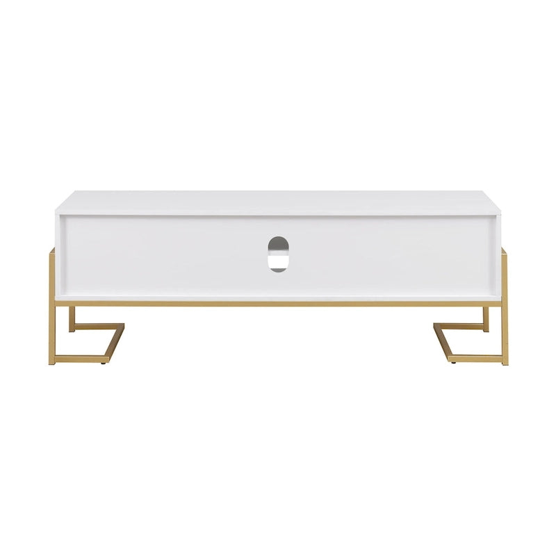 Mobile TV Middlebrook con 2 cassetti e base in metallo in stile contemporaneo