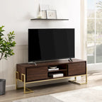 Mobile TV Middlebrook con 2 cassetti e base in metallo in stile contemporaneo