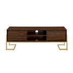 Mobile TV Middlebrook con 2 cassetti e base in metallo in stile contemporaneo