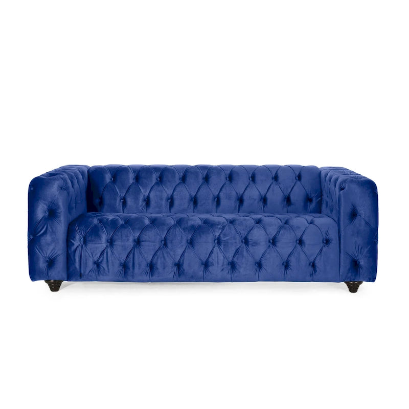 Divano Sagewood Transitional con imbottitura capitonné profonda, di