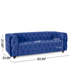 Divano Sagewood Transitional con imbottitura capitonné profonda, di