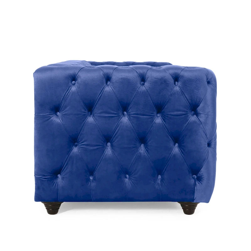 Divano Sagewood Transitional con imbottitura capitonné profonda, di