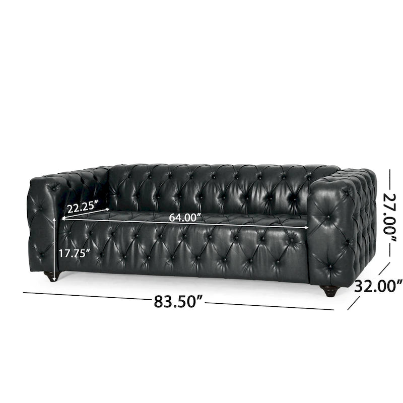 Divano Sagewood Transitional con imbottitura capitonné profonda, di