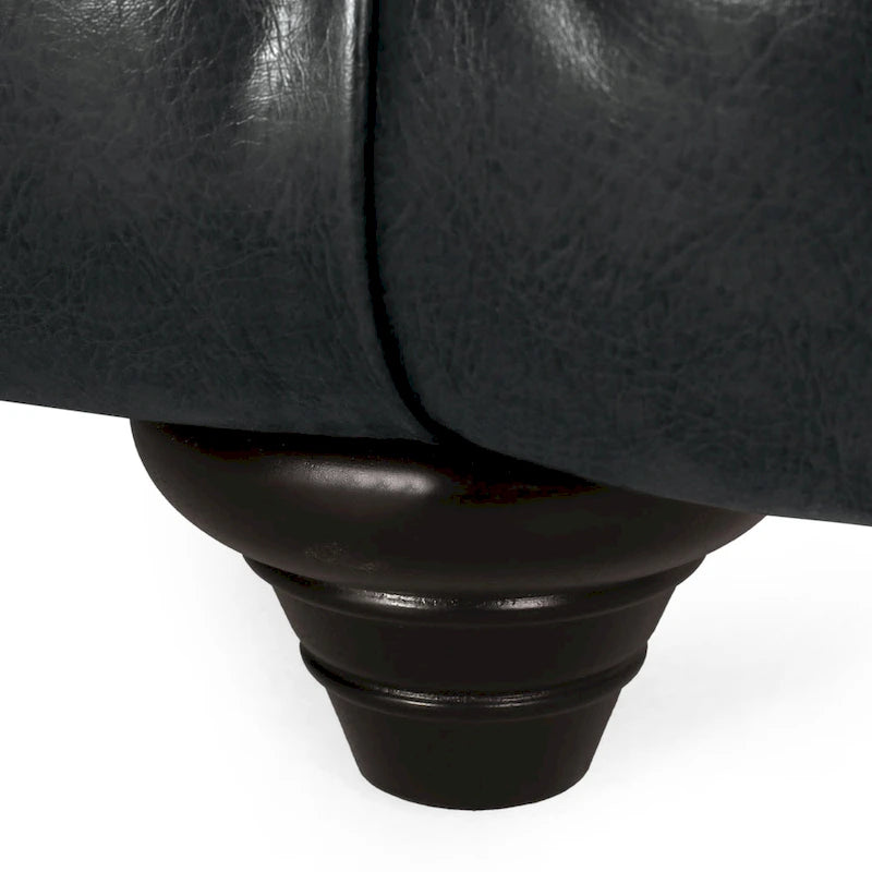 Divano Sagewood Transitional con imbottitura capitonné profonda, di